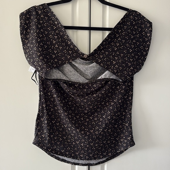 NWT We The Free Black and Tan Open Back Top - Picture 4 of 4